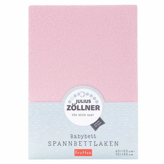 Cheap ✨ Julius Zöllner fitted sheet terrycloth for cot 60 x 120 / 70 x 140 cm - pink 🎁 1 Cheap ✨ Julius Zöllner fitted sheet terrycloth for cot 60 x 120 / 70 x 140 cm - pink 🎁
