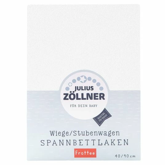 Promo 🌟 Julius Zöllner fitted sheet terry cloth for small mattresses 40 x 90 cm - white 🤩 1 Promo 🌟 Julius Zöllner fitted sheet terry cloth for small mattresses 40 x 90 cm - white 🤩