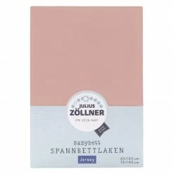 Hot Sale 😍 Julius Zöllner Spannbetttuch für Kinderbett 60 x 120 / 70 x 140 cm - Blush 🎉