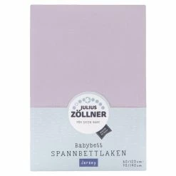 New 👍 Julius Zöllner fitted sheet for cot 60 x 120 / 70 x 140 cm - lilac ✔️