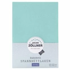 Wholesale 🔥 Julius Zöllner Fitted sheet for cot 60 x 120 / 70 x 140 cm - Mint ❤️