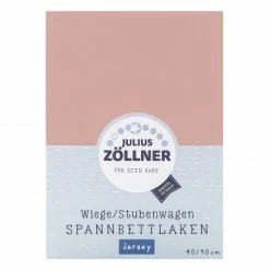 Budget ✨ Julius Zöllner Spannbetttuch für kleine Matratzen 40 x 90 cm - Blush ❤️