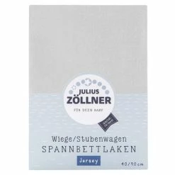 Outlet ✔️ Julius Zöllner fitted sheet for small mattresses 40 x 90 cm - light grey 😀