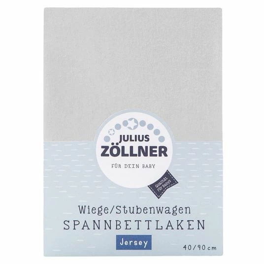 Outlet ✔️ Julius Zöllner fitted sheet for small mattresses 40 x 90 cm - light grey 😀 1 Outlet ✔️ Julius Zöllner fitted sheet for small mattresses 40 x 90 cm - light grey 😀