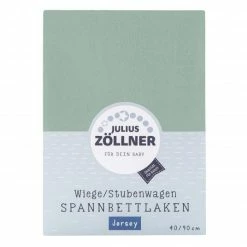 Hot Sale 😀 Julius Zöllner Spannbetttuch für kleine Matratzen 40 x 90 cm - Salbei 🤩
