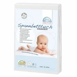 Deals ❤️ Julius Zöllner Waterproof fitted sheet 70 x 140 cm - White ✔️