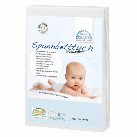 Deals ❤️ Julius Zöllner Waterproof fitted sheet 70 x 140 cm - White ✔️ 1 Deals ❤️ Julius Zöllner Waterproof fitted sheet 70 x 140 cm - White ✔️