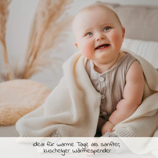 Buy π₯ Kaiser Babydecke Knitt Blanket in Strickoptik 75 x 100 cm - Vanille Ice - Collection 2022 π 2 Buy π₯ Kaiser Babydecke Knitt Blanket in Strickoptik 75 x 100 cm - Vanille Ice - Collection 2022 π - Image 2