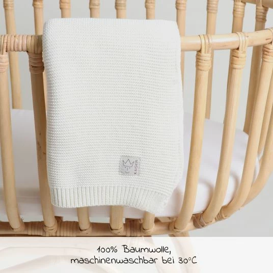 Buy π₯ Kaiser Babydecke Knitt Blanket in Strickoptik 75 x 100 cm - Vanille Ice - Collection 2022 π 6 Buy π₯ Kaiser Babydecke Knitt Blanket in Strickoptik 75 x 100 cm - Vanille Ice - Collection 2022 π - Image 6