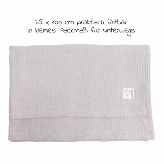 Discount π Kaiser Babydecke Muslin π Summer Blanket 75 x 100 cm - Light Grey - Collection 2022 π 4 Discount π Kaiser Babydecke Muslin π Summer Blanket 75 x 100 cm - Light Grey - Collection 2022 π - Image 4