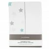 Wholesale 🎉 LaLoona 2er Pack Spannbettuch für Kinderbett 60 x 120 / 70 x 140 cm - Sterne - Grau Mint 😉