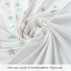Wholesale 🎉 LaLoona 2er Pack Spannbettuch für Kinderbett 60 x 120 / 70 x 140 cm - Sterne - Grau Mint 😉 -Live & Sleep Sales laloona 2er pack spannbettuch fur kinderbett 60 x 120 70 x 140 cm weiss sterne grau mint 565991 d3