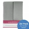 Brand new 🛒 LaLoona Spannbettlaken 2er Pack für Matratzengröße 60x120 cm und 70x140 cm - Grau 🤩