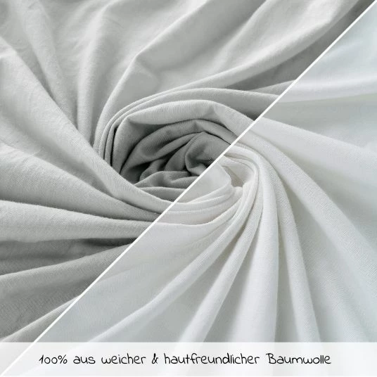 Flash Sale 🧨 LaLoona Spannbettlaken 2er Pack für Matratzengröße 60x120 cm und 70x140 cm - Grau Weiß 🌟 3 Flash Sale 🧨 LaLoona Spannbettlaken 2er Pack für Matratzengröße 60x120 cm und 70x140 cm - Grau Weiß 🌟 - Image 3