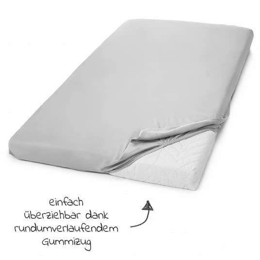 Flash Sale 🧨 LaLoona Spannbettlaken 2er Pack für Matratzengröße 60x120 cm und 70x140 cm - Grau Weiß 🌟 4 Flash Sale 🧨 LaLoona Spannbettlaken 2er Pack für Matratzengröße 60x120 cm und 70x140 cm - Grau Weiß 🌟 - Image 4