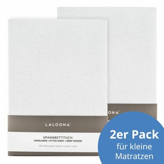 Cheap 😉 LaLoona Spannbetttuch 2er Pack für kleine Matratzen 40 x 90 cm - Weiß 🥰 1 Cheap 😉 LaLoona Spannbetttuch 2er Pack für kleine Matratzen 40 x 90 cm - Weiß 🥰
