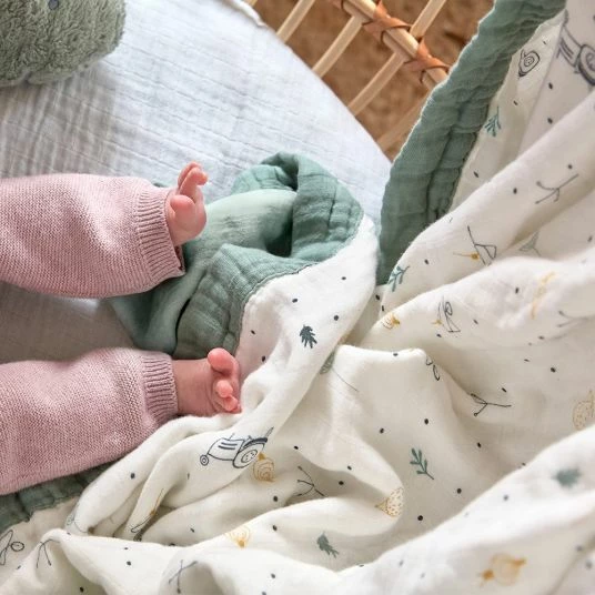 Best deal 😍 Lässig Krabbel- & Kuscheldecke Heavently Soft - Bambus 100 x 100 cm - Garden Explorer Boys 🎉 4 Best deal 😍 Lässig Krabbel- & Kuscheldecke Heavently Soft - Bambus 100 x 100 cm - Garden Explorer Boys 🎉 - Image 4