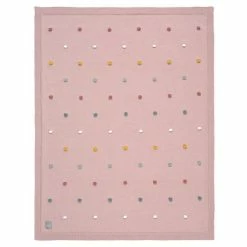 Best reviews of β LΓ€ssig Strick-Kuscheldecke aus Bio-Baumwolle 80 x 110 cm - Dots - Dusky Pink π