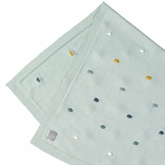 Brand new 🤩 Lässig Strick-Kuscheldecke aus Bio-Baumwolle 80 x 110 cm - Dots - Light Mint 💯 2 Brand new 🤩 Lässig Strick-Kuscheldecke aus Bio-Baumwolle 80 x 110 cm - Dots - Light Mint 💯 - Image 2