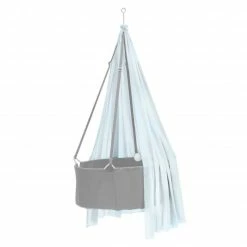 Deals 🔔 Leander Himmel aus Baumwoll-Voile für Wiege Classic - Dusty Blue - Collection 2022 💯