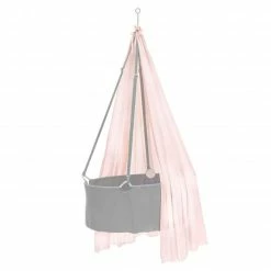 Cheapest 💯 Leander Himmel aus Baumwoll-Voile für Wiege Classic - Dusty Rose - Collection 2022 ❤️