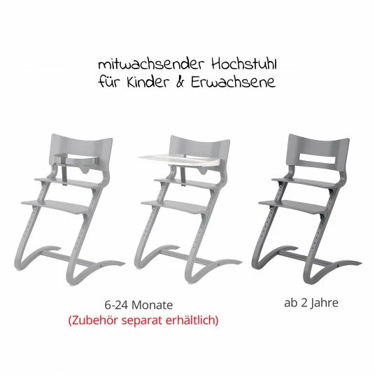 Brand new π Leander Hochstuhl Classic stabil, individuell einstellbar, mitwachsend - Grau - Collection 2022 π 4 Brand new π Leander Hochstuhl Classic stabil, individuell einstellbar, mitwachsend - Grau - Collection 2022 π - Image 4