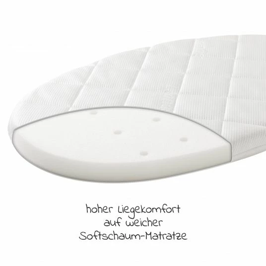 Promo 🧨 Leander Matratze Comfort für Wiege Classic 79 x 49 cm - Weiß - Collection 2022 👏 2 Promo 🧨 Leander Matratze Comfort für Wiege Classic 79 x 49 cm - Weiß - Collection 2022 👏 - Image 2