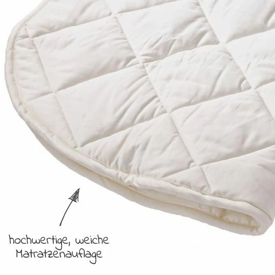 Flash Sale 👍 Leander Matratzenauflage aus Bio-Baumwolle für Wiege Classic 48 x 79 cm - Weiß - Collection 2022 👏 2 Flash Sale 👍 Leander Matratzenauflage aus Bio-Baumwolle für Wiege Classic 48 x 79 cm - Weiß - Collection 2022 👏 - Image 2
