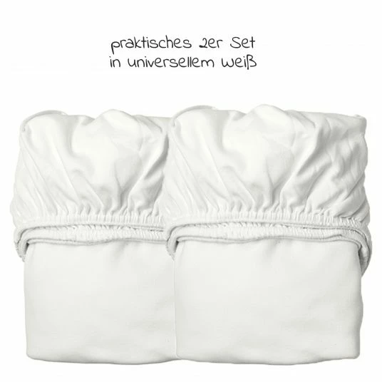 Cheap 🎁 Leander Spannbetttuch 2er Pack aus Bio-Baumwolle für Wiege Classic 40 x 80 cm - Snow - Collection 2022 ⭐ 2 Cheap 🎁 Leander Spannbetttuch 2er Pack aus Bio-Baumwolle für Wiege Classic 40 x 80 cm - Snow - Collection 2022 ⭐ - Image 2