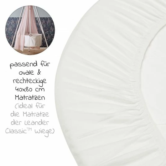 Cheap 🎁 Leander Spannbetttuch 2er Pack aus Bio-Baumwolle für Wiege Classic 40 x 80 cm - Snow - Collection 2022 ⭐ 3 Cheap 🎁 Leander Spannbetttuch 2er Pack aus Bio-Baumwolle für Wiege Classic 40 x 80 cm - Snow - Collection 2022 ⭐ - Image 3