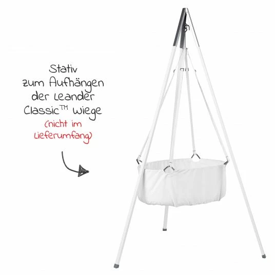 Flash Sale 💯 Leander Stativ mit Alu-Gestell für Wiege Classic - Weiß Alu - Collection 2022 🤩 2 Flash Sale 💯 Leander Stativ mit Alu-Gestell für Wiege Classic - Weiß Alu - Collection 2022 🤩 - Image 2