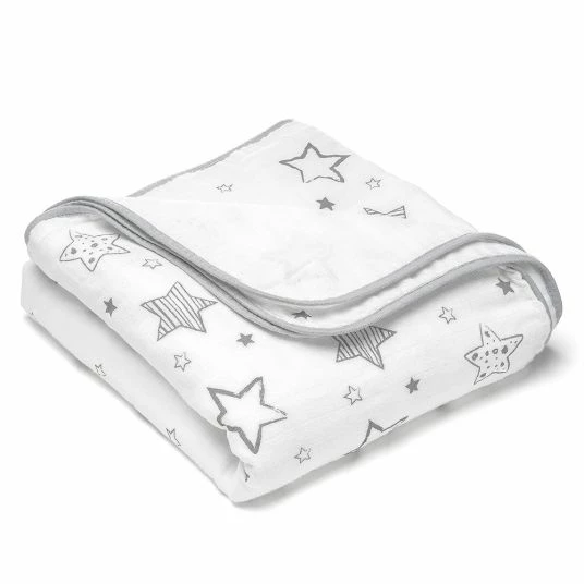 Cheap 𧨠Makian Cuddly blanket gauze 4-ply 120 x 120 cm - Crazy Stars - Grey White π 1 Cheap 𧨠Makian Cuddly blanket gauze 4-ply 120 x 120 cm - Crazy Stars - Grey White π