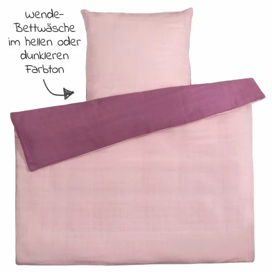 Coupon ✨ Makian Wende-Bettwäsche Mull 80 x 80 / 35 x 40 cm - Orchidee / Puder ❤️ 2 Coupon ✨ Makian Wende-Bettwäsche Mull 80 x 80 / 35 x 40 cm - Orchidee / Puder ❤️ - Image 2