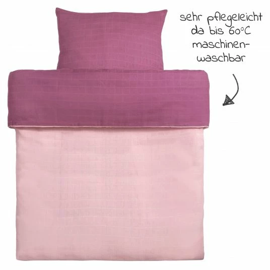 Coupon ✨ Makian Wende-Bettwäsche Mull 80 x 80 / 35 x 40 cm - Orchidee / Puder ❤️ 4 Coupon ✨ Makian Wende-Bettwäsche Mull 80 x 80 / 35 x 40 cm - Orchidee / Puder ❤️ - Image 4