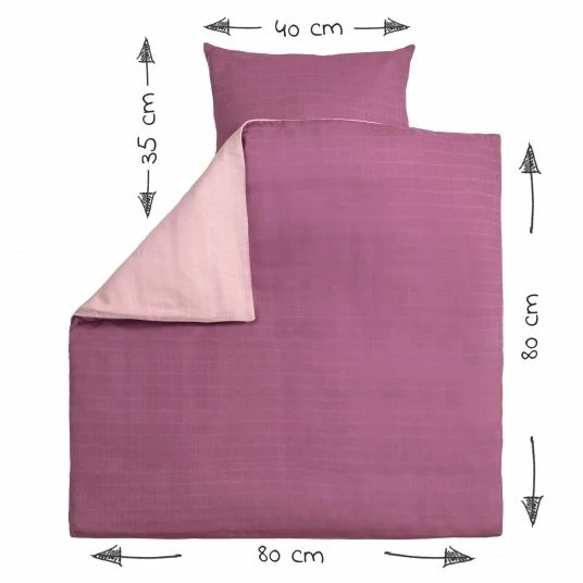 Coupon ✨ Makian Wende-Bettwäsche Mull 80 x 80 / 35 x 40 cm - Orchidee / Puder ❤️ 5 Coupon ✨ Makian Wende-Bettwäsche Mull 80 x 80 / 35 x 40 cm - Orchidee / Puder ❤️ - Image 5