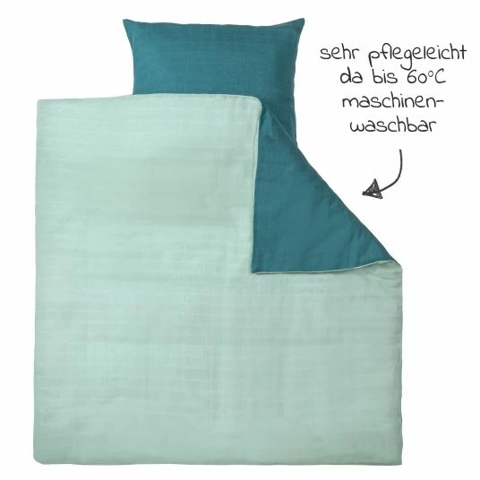 Hot Sale 🎁 Makian Wende-Bettwäsche Mull 80 x 80 / 35 x 40 cm - Patina / Mint 🌟 4 Hot Sale 🎁 Makian Wende-Bettwäsche Mull 80 x 80 / 35 x 40 cm - Patina / Mint 🌟 - Image 4