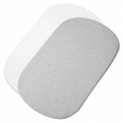 Flash Sale π₯ Maxi-Cosi Spannbetttuch 2er Pack fΓΌr Beistellbett Iora - WeiΓ / Grau - Collection 2022 π