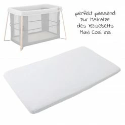 New 😀 Maxi-Cosi Spannbetttuch 2er Pack für Reisbett Iris - Weiß / Grau - Collection 2022 🛒 -Live & Sleep Sales maxi cosi spannbetttuch 2er pack fur reisebett iris weiss grau 2009455110 d2
