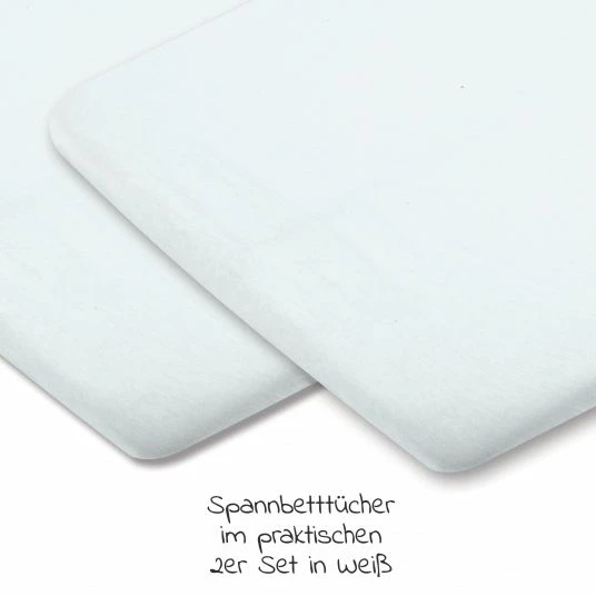 Best Sale 👍 Maxi-Cosi Spannbetttuch 2er Pack für Reisebett Swift für Neugeborene - Weiß - Collection 2022 🥰 2 Best Sale 👍 Maxi-Cosi Spannbetttuch 2er Pack für Reisebett Swift für Neugeborene - Weiß - Collection 2022 🥰 - Image 2