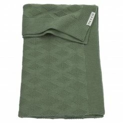 Best Pirce ๐ Meyco Baumwoll-Decke 75 x 100 cm - Diamond - Forest Green ๐