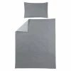Discount 🔔 Meyco Bettwäsche 100 x 135 - Grau Hellgrau 🔥