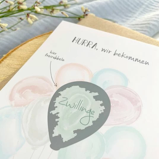 Discount ๐ Mintkind Baby-Rubbelkarte - Schwangerschaft - Wir bekommen Zwillinge ๐ 3 Discount ๐ Mintkind Baby-Rubbelkarte - Schwangerschaft - Wir bekommen Zwillinge ๐ - Image 3