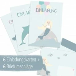 Brand new ๐ Mintkind Einladungskarten Kindergeburtstag - Meerjungfrau ๐ฅ