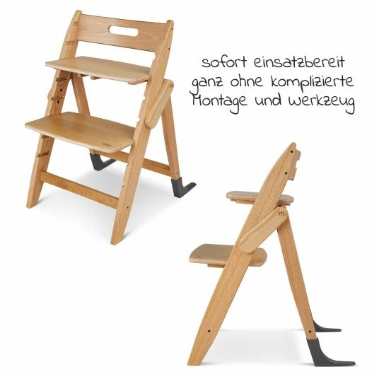 Top 10 π Moji Hochstuhl Yippy Trunk - flach klappbar, mitwachsend, Vollholz - Oak π 2 Top 10 π Moji Hochstuhl Yippy Trunk - flach klappbar, mitwachsend, Vollholz - Oak π - Image 2