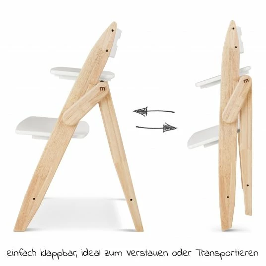 Promo π Moji Hochstuhl Yippy Tune - flach klappbar, mitwachsend, teillackiert - Cotton π 3 Promo π Moji Hochstuhl Yippy Tune - flach klappbar, mitwachsend, teillackiert - Cotton π - Image 3