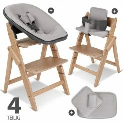 Buy 🌟 Moji Yippy Newborn Set (4-tlg.) Hochstuhl + Neugeborenen-Aufsatz + Sitzkissen + Starter-Set - Oak ⌛