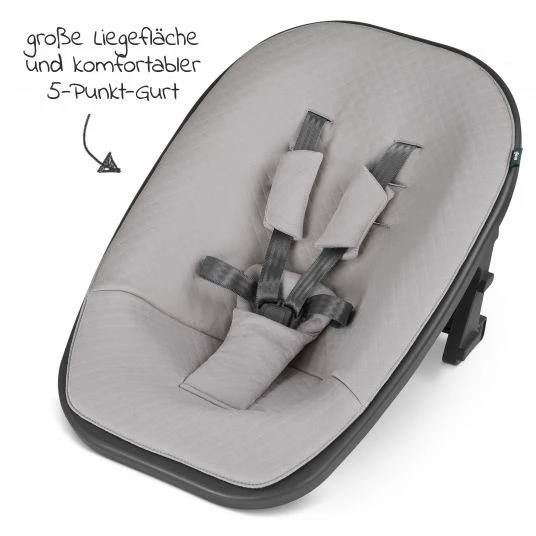 Promo π Moji Yippy Newborn Set (4-tlg.) Hochstuhl + Neugeborenen Aufsatz + Sitzkissen + Starter-Set - Snow π 6 Promo π Moji Yippy Newborn Set (4-tlg.) Hochstuhl + Neugeborenen Aufsatz + Sitzkissen + Starter-Set - Snow π - Image 6