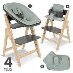 Flash Sale 🥰 Moji Yippy Newborn Set (4-tlg.) Hochstuhl + Neugeborenen Aufsatz + Sitzkissen + Starter-Set - Stone 🔔