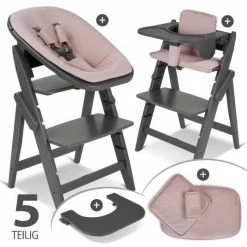 Live & Sleep Sales 5 Cheap ⌛ Moji Yippy Newborn Set (5-tlg.) Hochstuhl + Neugeborenen Aufsatz + Sitzkissen + Starter-Set + Tisch & Essbrett - Cloud 🔥