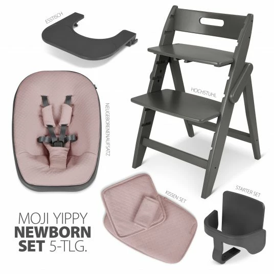 Cheap ⌛ Moji Yippy Newborn Set (5-tlg.) Hochstuhl + Neugeborenen Aufsatz + Sitzkissen + Starter-Set + Tisch & Essbrett - Cloud 🔥 2 Cheap ⌛ Moji Yippy Newborn Set (5-tlg.) Hochstuhl + Neugeborenen Aufsatz + Sitzkissen + Starter-Set + Tisch & Essbrett - Cloud 🔥 - Image 2